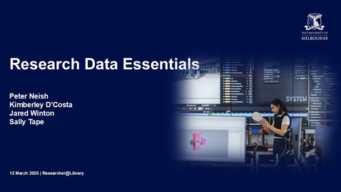 Thumbnail for Research Data Essentials | Researcher@Library Webinar (12/03/2025)