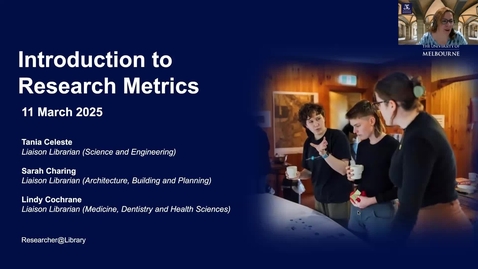 Thumbnail for Introduction to Research Metrics | Researcher@Library (11/03/2025)