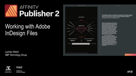 Thumbnail for AF3E - Affinity Publisher - Working with Adobe InDesign Files