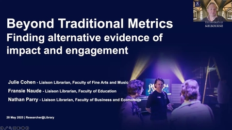 Thumbnail for Beyond Traditional Metrics | Researcher@Library (28/05/2025)