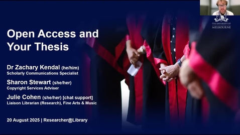 Thumbnail for Open Access and Your Thesis | Researcher@Library (20/08/2025)