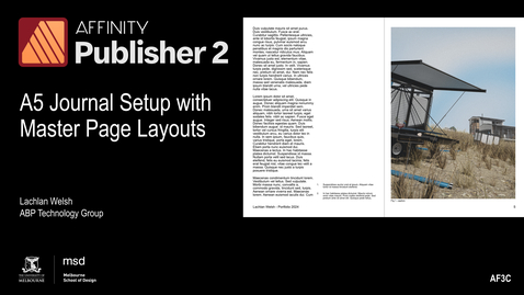 Thumbnail for AF3C - Affinity Publisher - A5 Journal Setup with Master Page Layouts