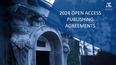 Thumbnail for 2024 Open Access Publishing Agreements | Researcher@Library Webinar (14/02/2024)