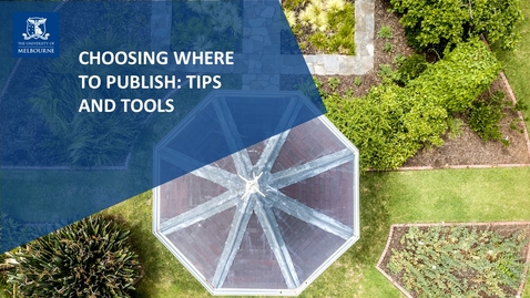 Thumbnail for Choosing Where to Publish: Tips and Tools | Researcher@Library Webinar (01/05/2024)