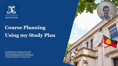 Thumbnail for Course Planning 101 - Using My Study Plan