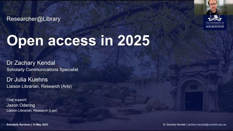 Thumbnail for Open Access in 2025 | Researcher@Library 14/05/2025