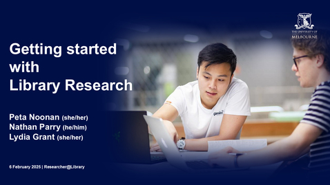 Thumbnail for Getting Started with Library Research | Researcher@Library Webinar (05/02/2025)