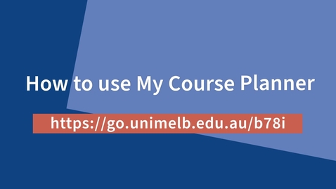 Thumbnail for How to use My Course Planner