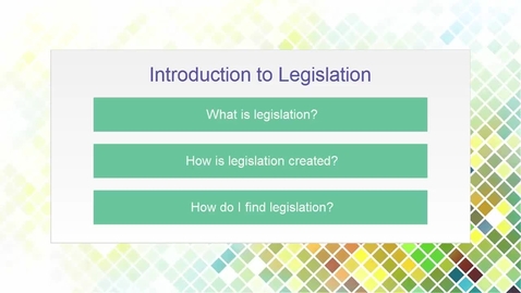 Thumbnail for Introduction to Legislation - QUT Law Library