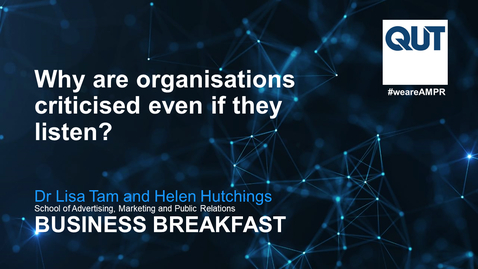 Thumbnail for Why are organisations criticised even if they listen?