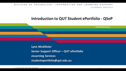 Thumbnail for QUT Student ePortfolio_Brief Intro