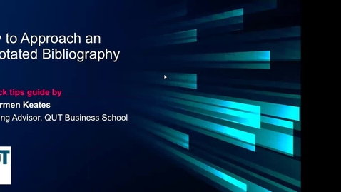Thumbnail for How to Approach an Annotated Bibliography